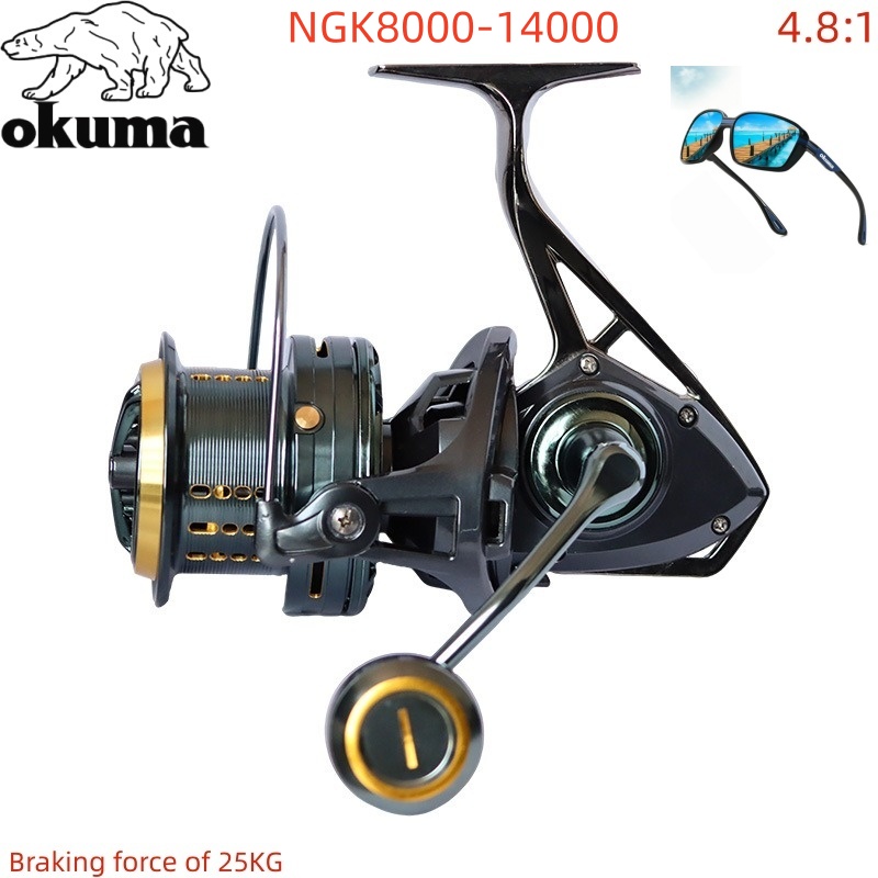 OKUMA Fishing Reel 8000-14000  - огляд і ціна Daiwa Reel Bg